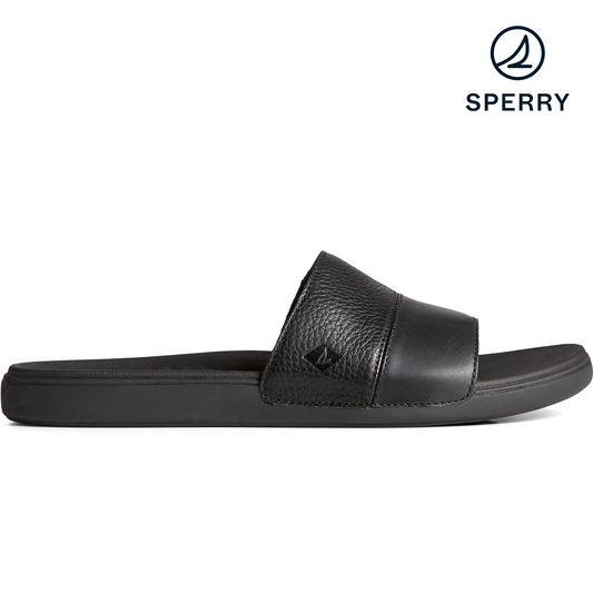 Sperry Men's PLUSHWAVE Dock Slide Sandal - Black (STS24138)