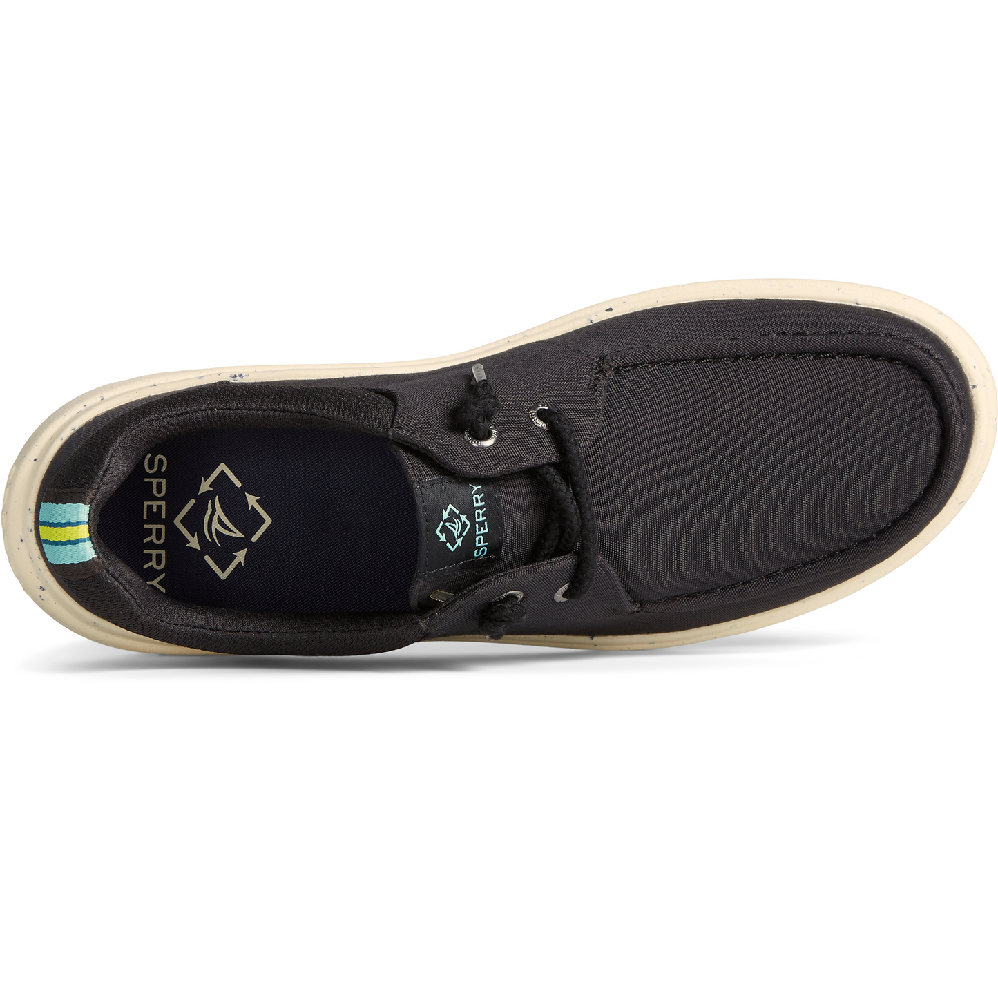 Sperry Women's Captain's Moc SeaCycled™ Sneaker - Black (STS24224)