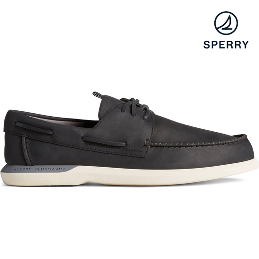 Sperry Men's Authentic Original PLUSHWAVE 2.0 Boat Shoe - Black (STS24388)