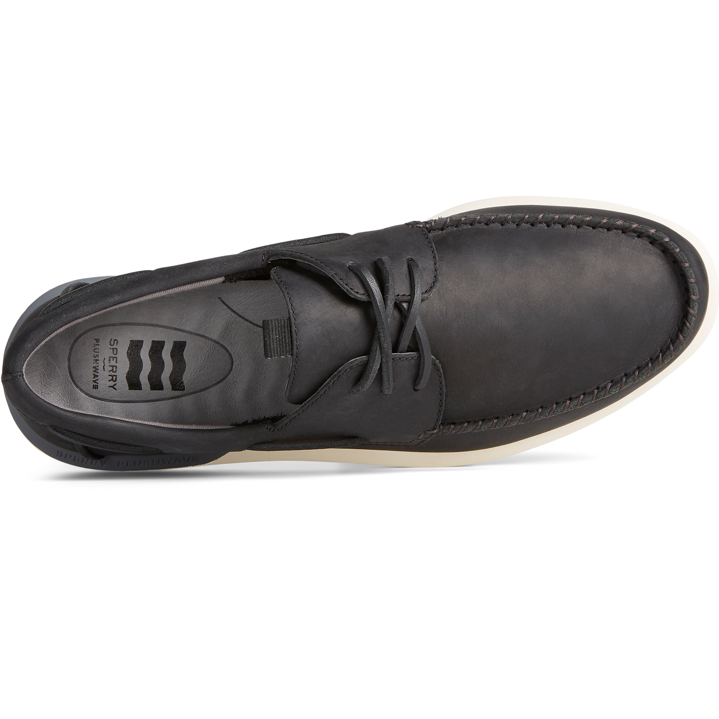 Sperry Men's Authentic Original PLUSHWAVE 2.0 Boat Shoe - Black (STS24388)