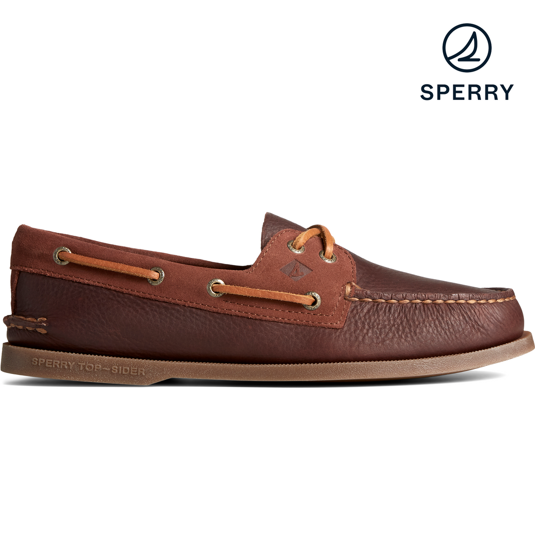 Sperry Men's Authentic Original Tumbled/Suede Boat Shoe - Brown (STS24531)