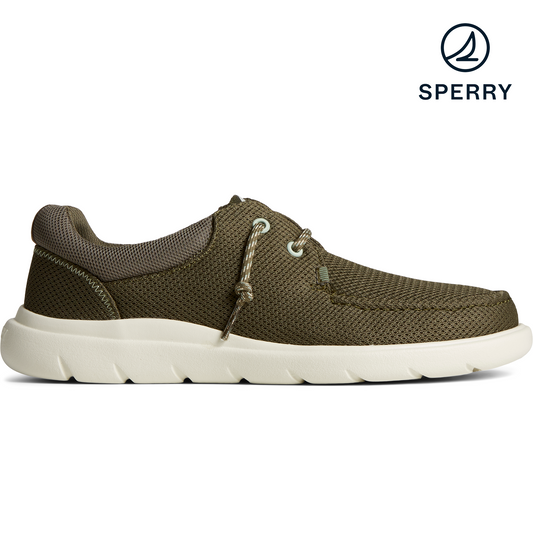 Sperry Men's Captain's Moc Mesh Sneaker - Olive (STS24875)