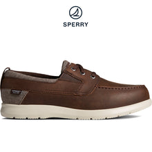 Load image into Gallery viewer, Men&#39;s Bowrider Plushstep Leather Slip-On Boat Sneaker - Brown (STS25001)
