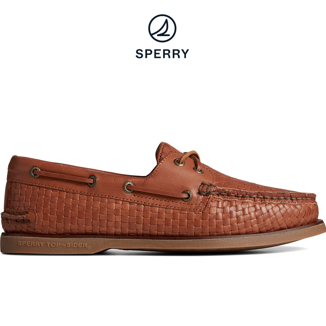 Sperry Men's Authentic Original™ Gold Cup™ Woven Boat Shoe - Tan (STS25054)