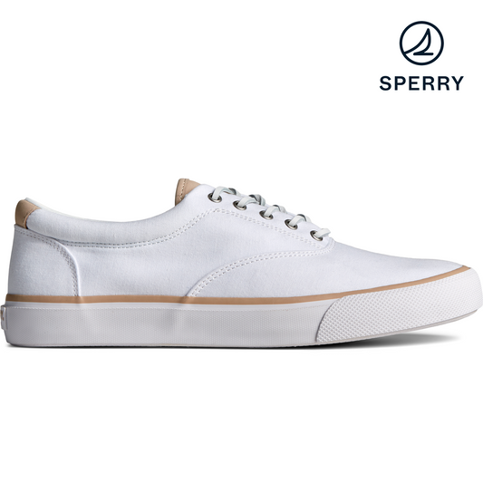 Sperry Men's Striper II CVO SeaCycled™  Twill Sneaker - White (STS25141)