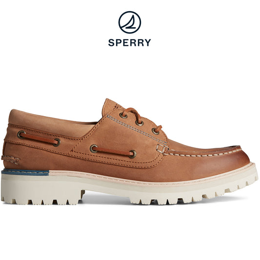 Sperry Men's Authentic Original Lug 3-Eye Boat Shoe Tan (STS25158)