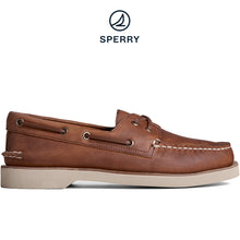 Load image into Gallery viewer, Sperry Men&#39;s Authentic Original 2-Eye Double Sole Cross Lace Boat Shoe Dark Tan (STS25283)
