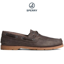 Load image into Gallery viewer, Sperry Men&#39;s Leeward 2-Eye Houndstooth Boat Shoe Blue (STS25399)
