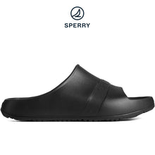 Load image into Gallery viewer, Sperry Men&#39;s Float Slide Tonal Sandal Black (STS25710)
