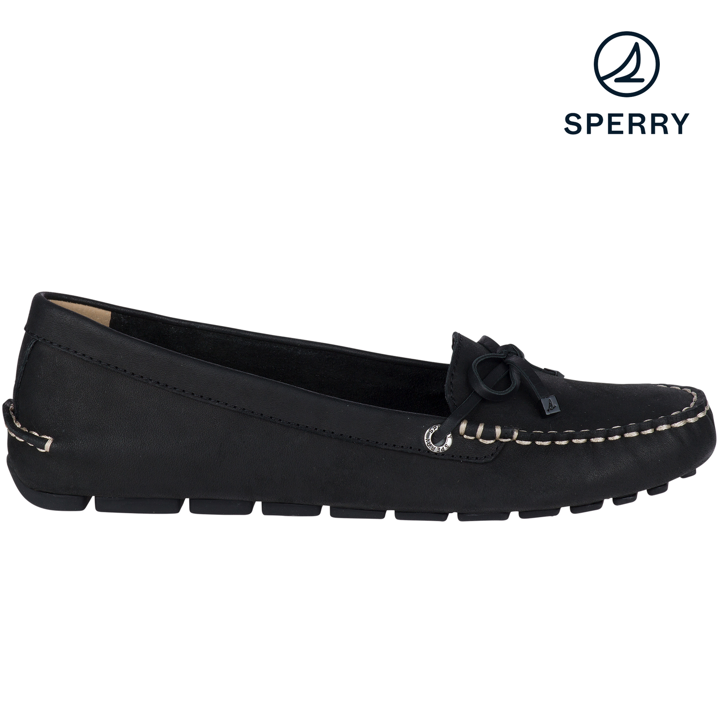 Sperry Women's Katharine Leather Black Slip-on Loafer (STS81879)