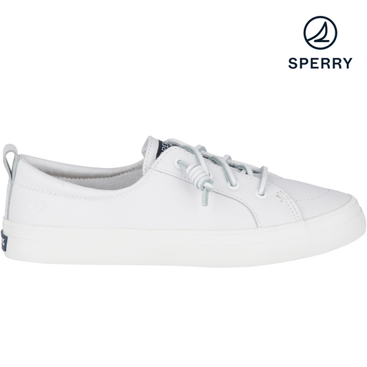 Sperry Women's Crest Vibe Leather White Women Sneaker White (STS84549 )