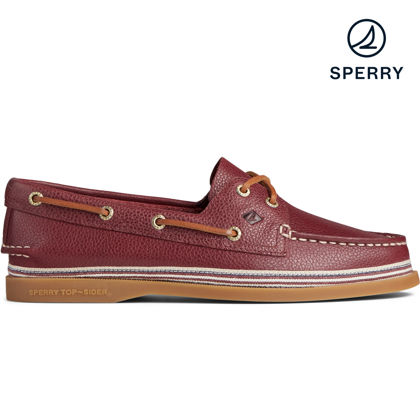 Sperry Women's Authentic Original Tumbled Leather Boat Shoe - Cordovan (STS85423)