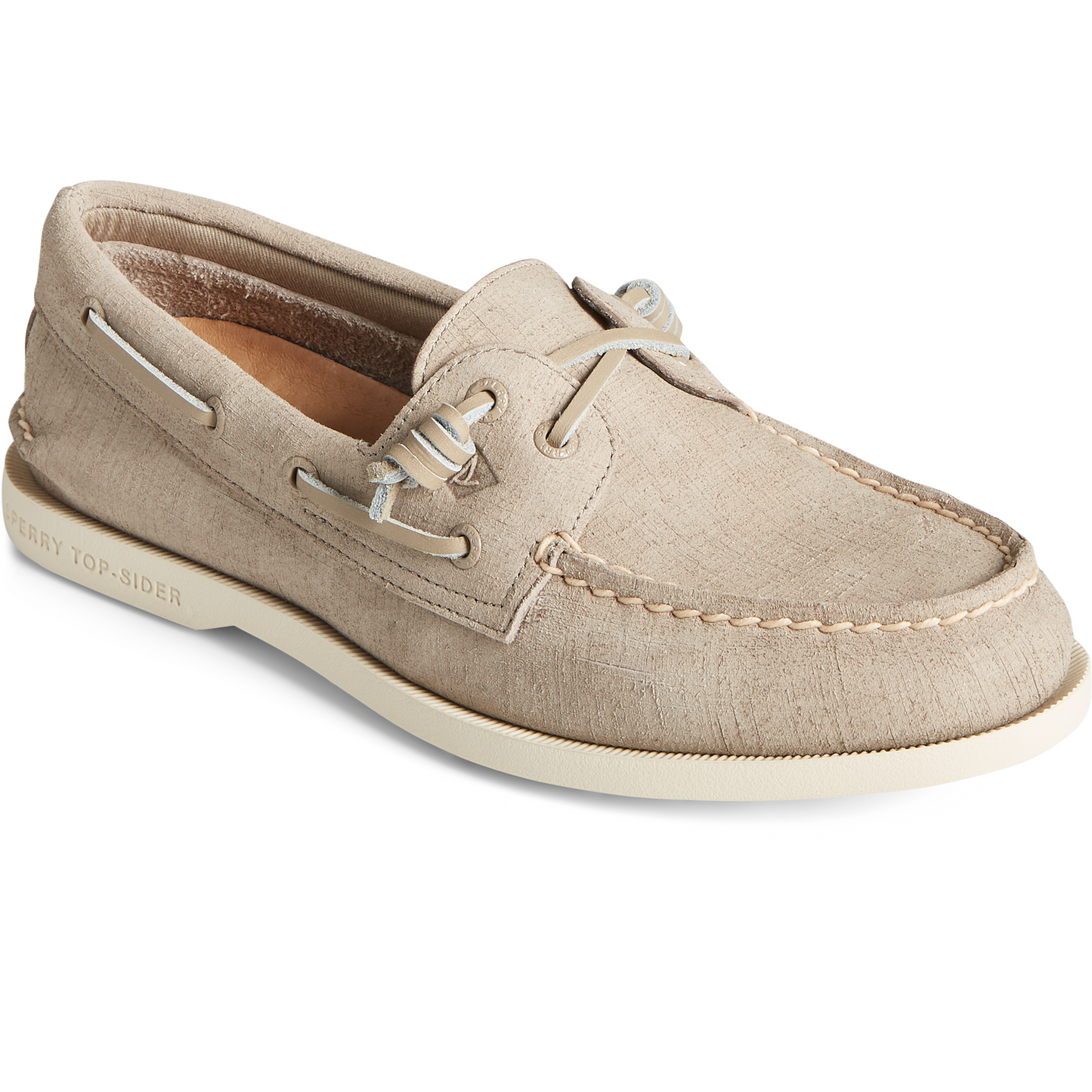 Sperry Women's Authentic Original PLUSHWAVE Checkmate Boat Shoe - Taupe (STS86658)