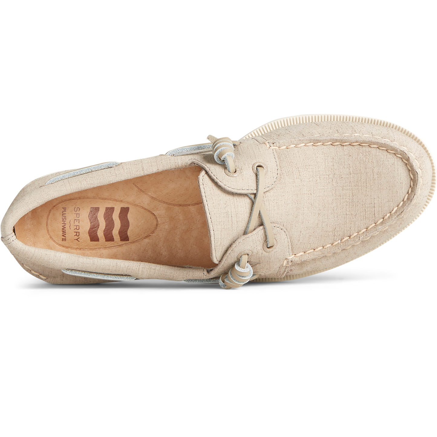 Sperry Women's Authentic Original PLUSHWAVE Checkmate Boat Shoe - Taupe (STS86658)