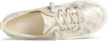 Load image into Gallery viewer, Sperry Women&#39;s Crest Vibe Camo Metallic Leather Sneaker - Ivory (STS87045)
