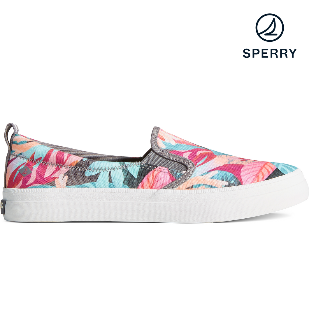 Sperry Women's Crest Twin Gore Coral Floral Sneaker - Pink (STS87481)