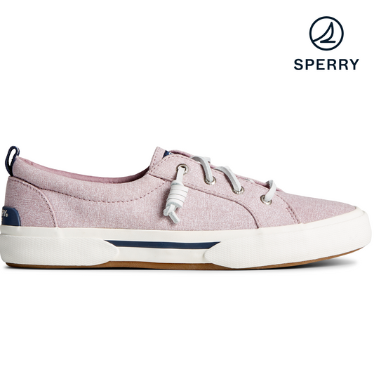 Sperry Women's Pier Wave Striped Washed Color Sneaker - Berry (STS87672)