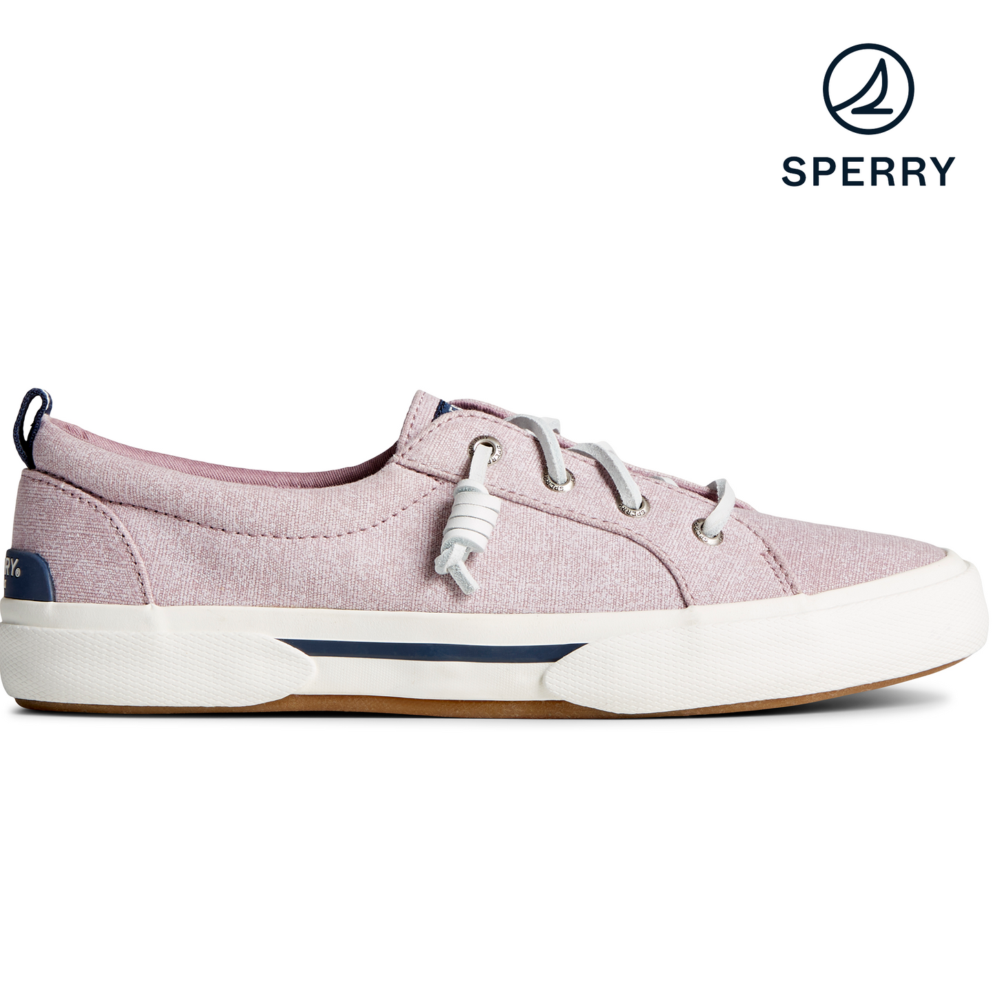 Sperry Women's Pier Wave Striped Washed Color Sneaker - Berry (STS87672)