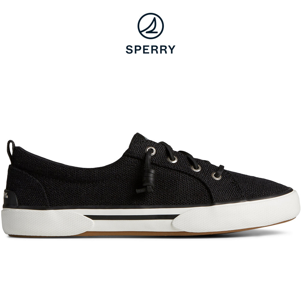 Sperry Women's SeaCycled™  Pier Wave Baja Sneaker Black (STS88565)