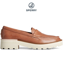 Load image into Gallery viewer, Sperry Women&#39;s Chunky Penny Leather Loafer Tan (STS88880)
