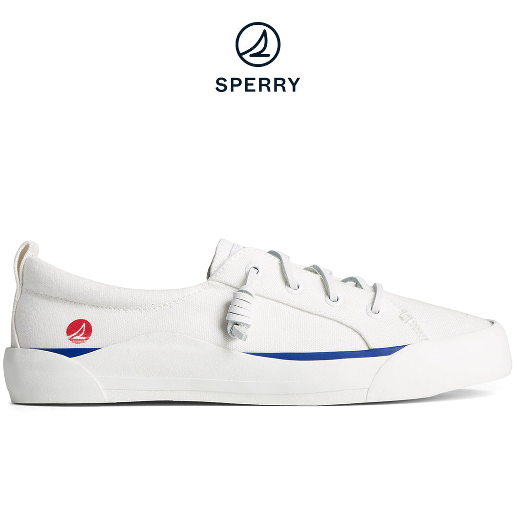 Sperry Women'S Seacycled™ Crest Seaburst Sneaker White/Navy (STS89021)