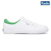 Load image into Gallery viewer, Keds Women&#39;s Center II Canvas White/Green (WF65943)
