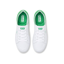 Load image into Gallery viewer, Keds Women&#39;s Center II Canvas White/Green (WF65943)

