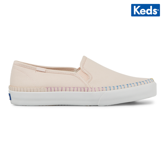 Keds Women's Double Decker Whipstitch Foxng--Pkmt-Pink/Multi WF66649