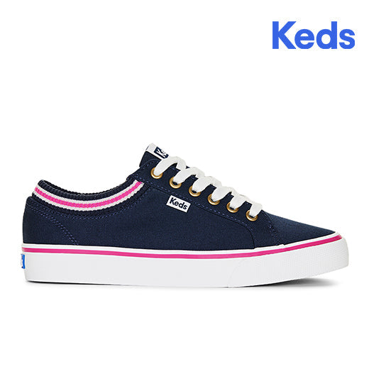 Keds Women's Jump Kick Rib Knit Collar--Nvpk-Navy/Pink