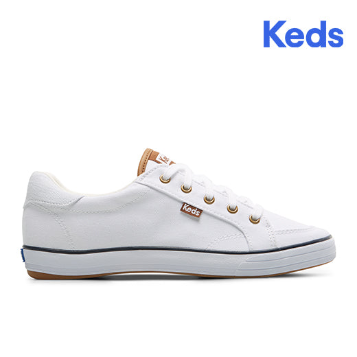 Keds Women's Center Iii Canvas White/Navy (WF67489)