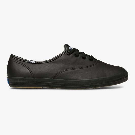 Keds Women's Champion Black Leather (WH45780)