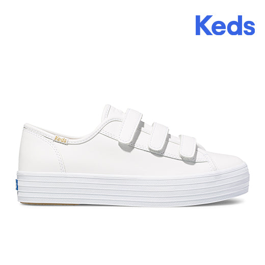 Keds Women's Triple Kick V Leather--Wht-White