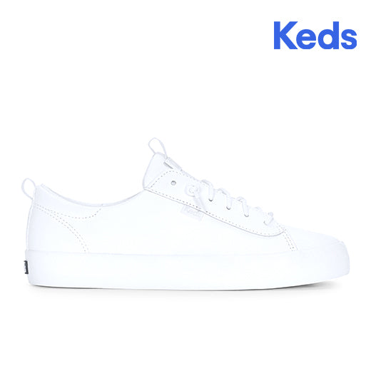 Keds Women's Kickback Leather--Wht-White