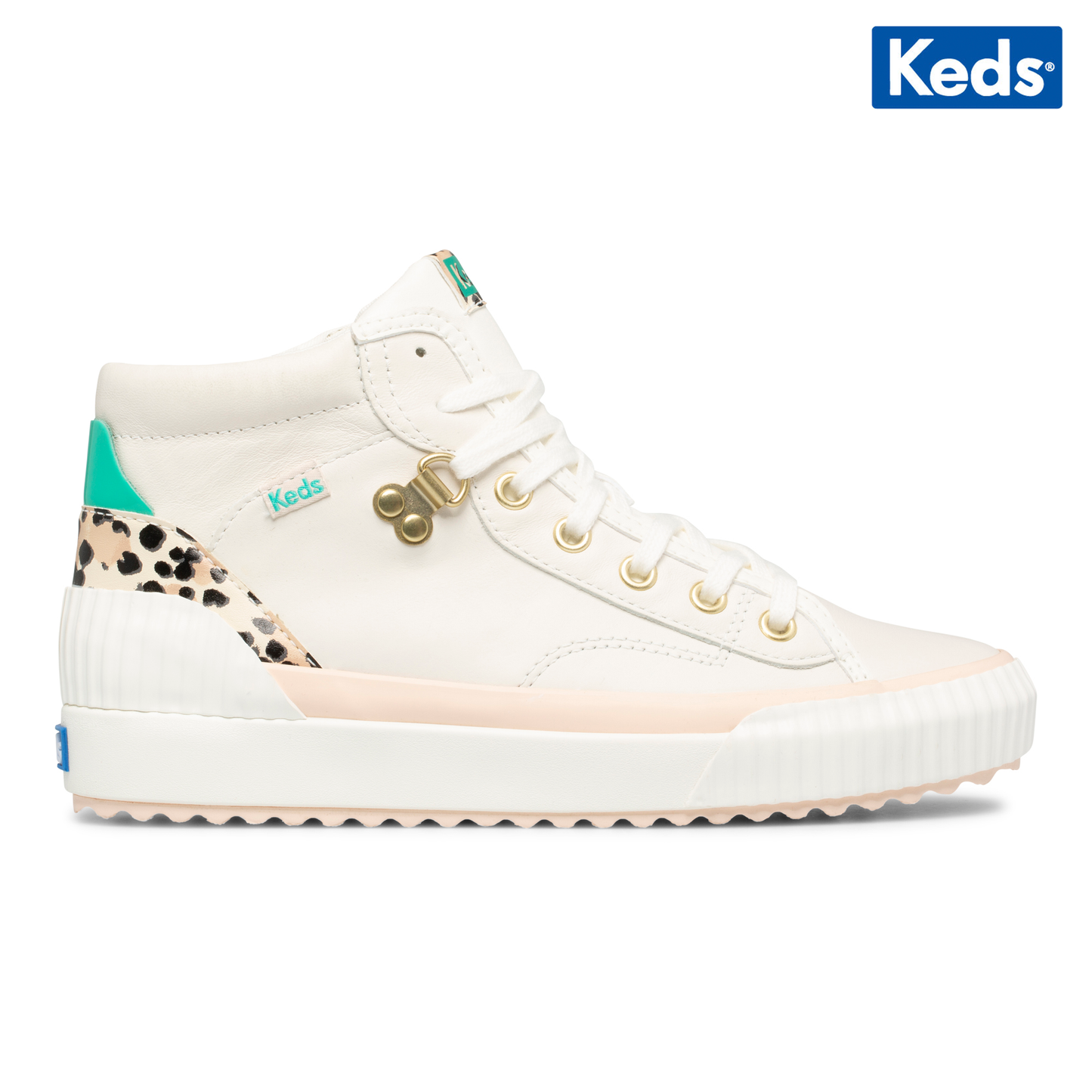 Keds Women's Demi TRX Mid Leather Cream Leopard (WH66015)