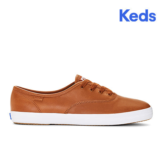 Keds Women's Champion Premium Leather Sneaker Cognac (Wh67557)