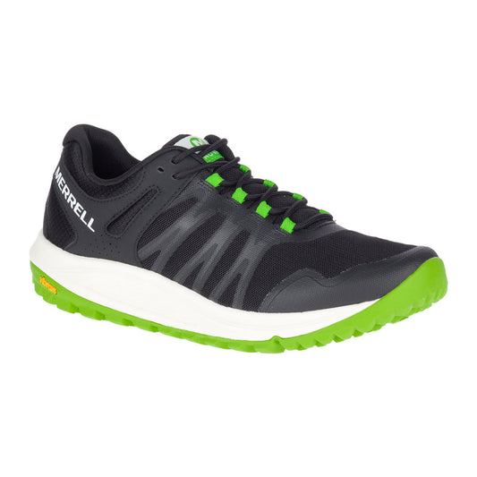 Merrell Nova-Black/Lime Mens Trail Running Shoes