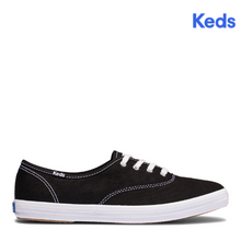 Load image into Gallery viewer, Women&#39;s Keds Champion Feat. Organic Cotton Canvas Sneaker Black  (WF64805)
